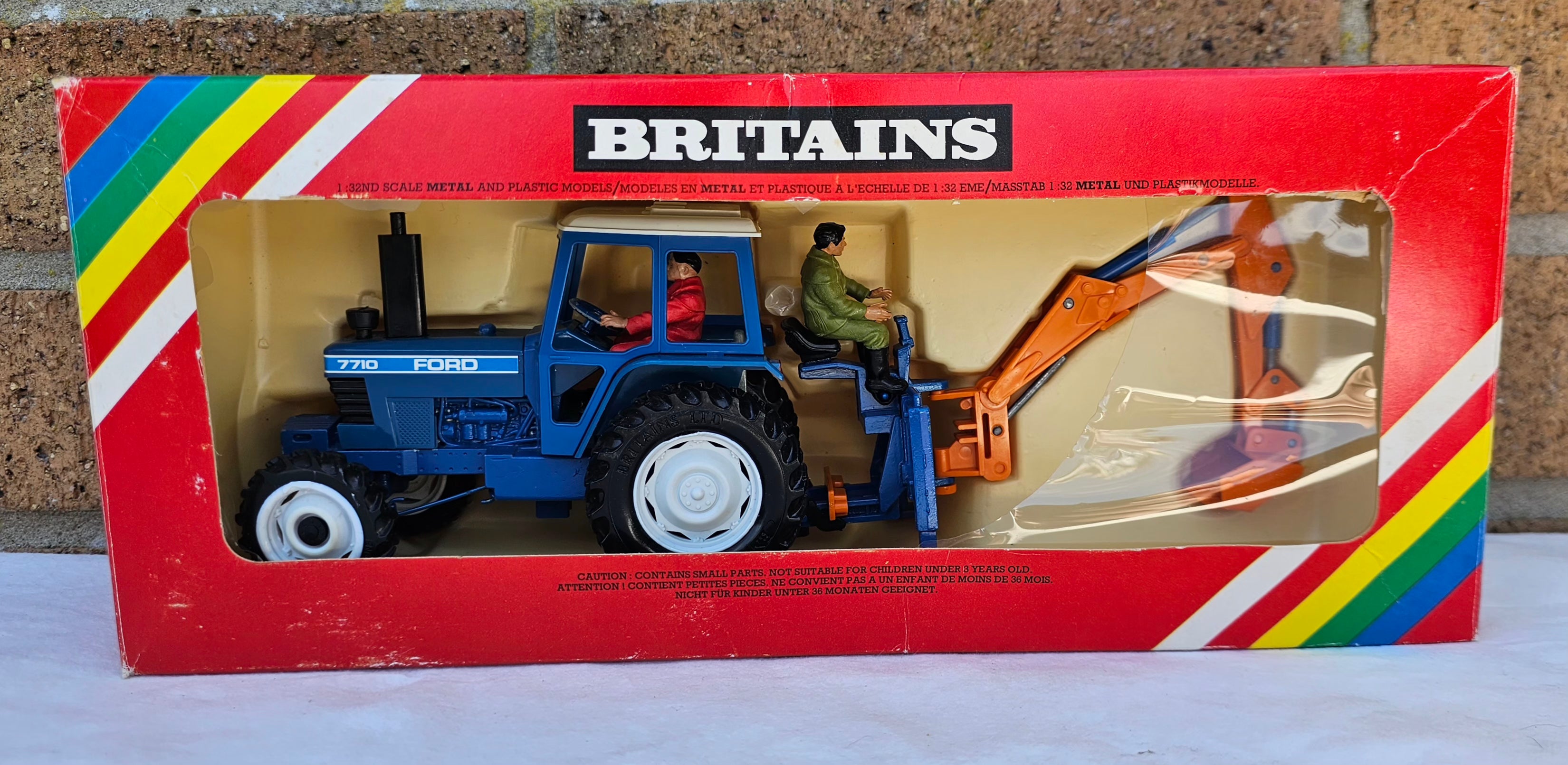 Britains Ford 7710 Tractor And Rear Digger 9598