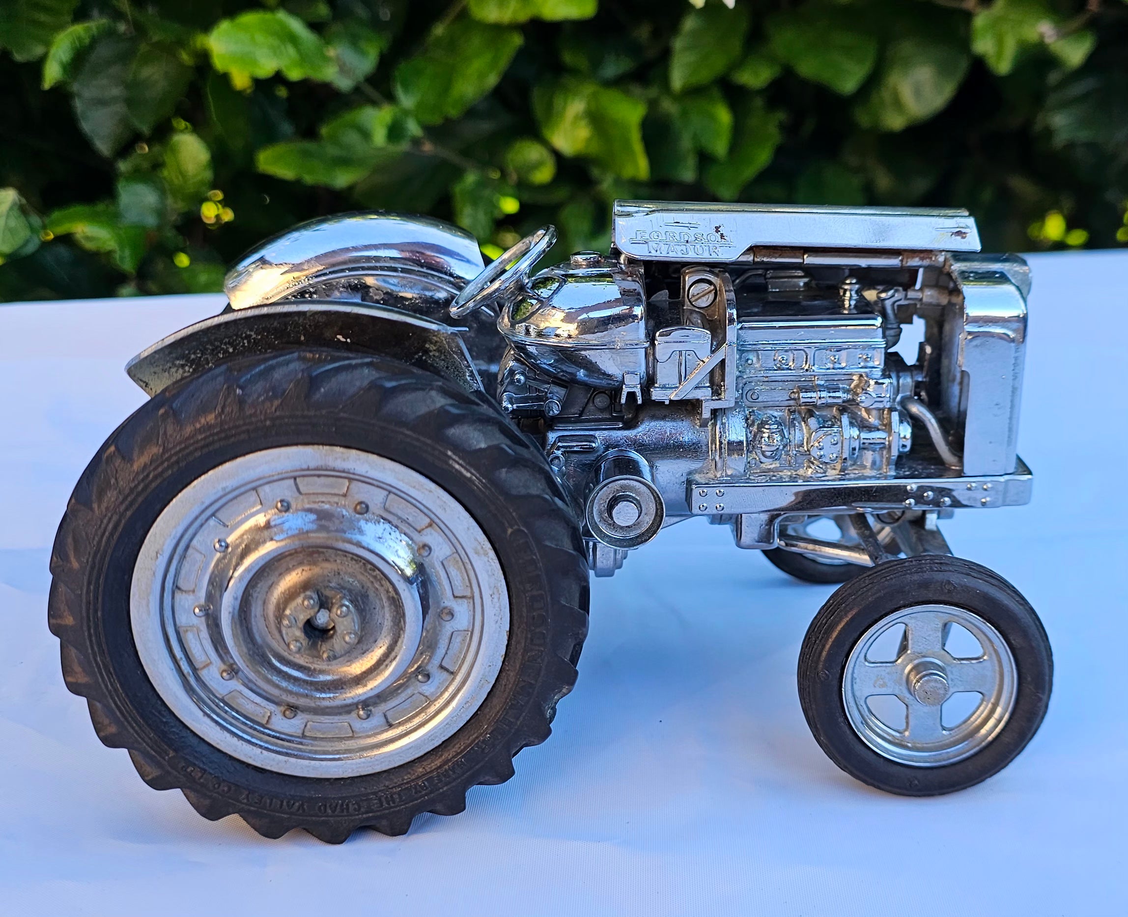 A Chad Valley Fordson Major DDN Tractor Rare Chrome Version