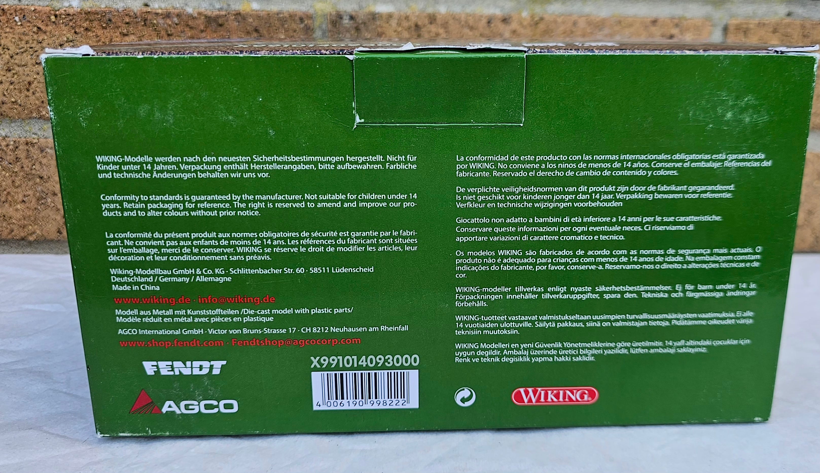 Wiking Fendt 828 Vario Tractor Weathered Limited Edition