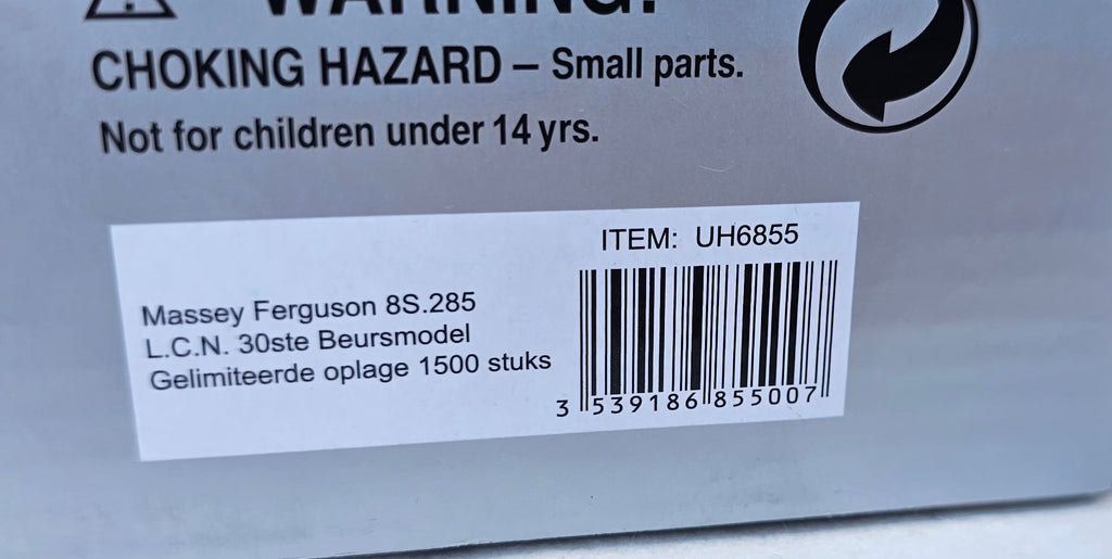 Universal Hobbies Massey Ferguson 8S.285 Tractor & Weight L.C.N Limited Edition