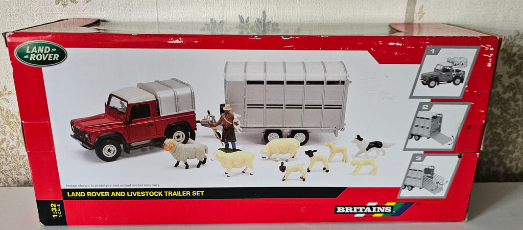 Britains Land Rover & Livestock Trailer Set 43138A1