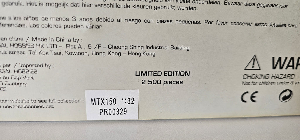 Universal Hobbies McCORMICK MTX 150 Diamond Edition PR00329