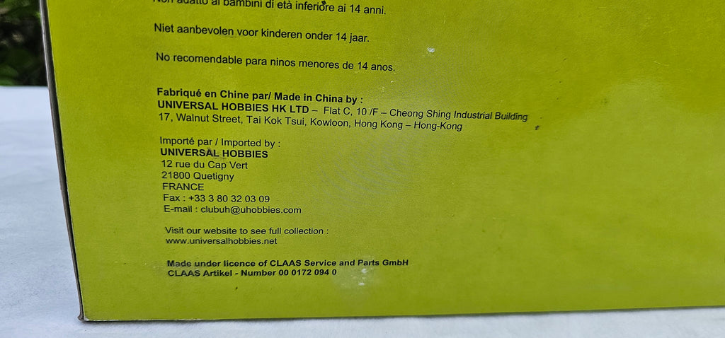 Universal Hobbies Claas Scorpion 6030 CP Telehandler Dealer Box