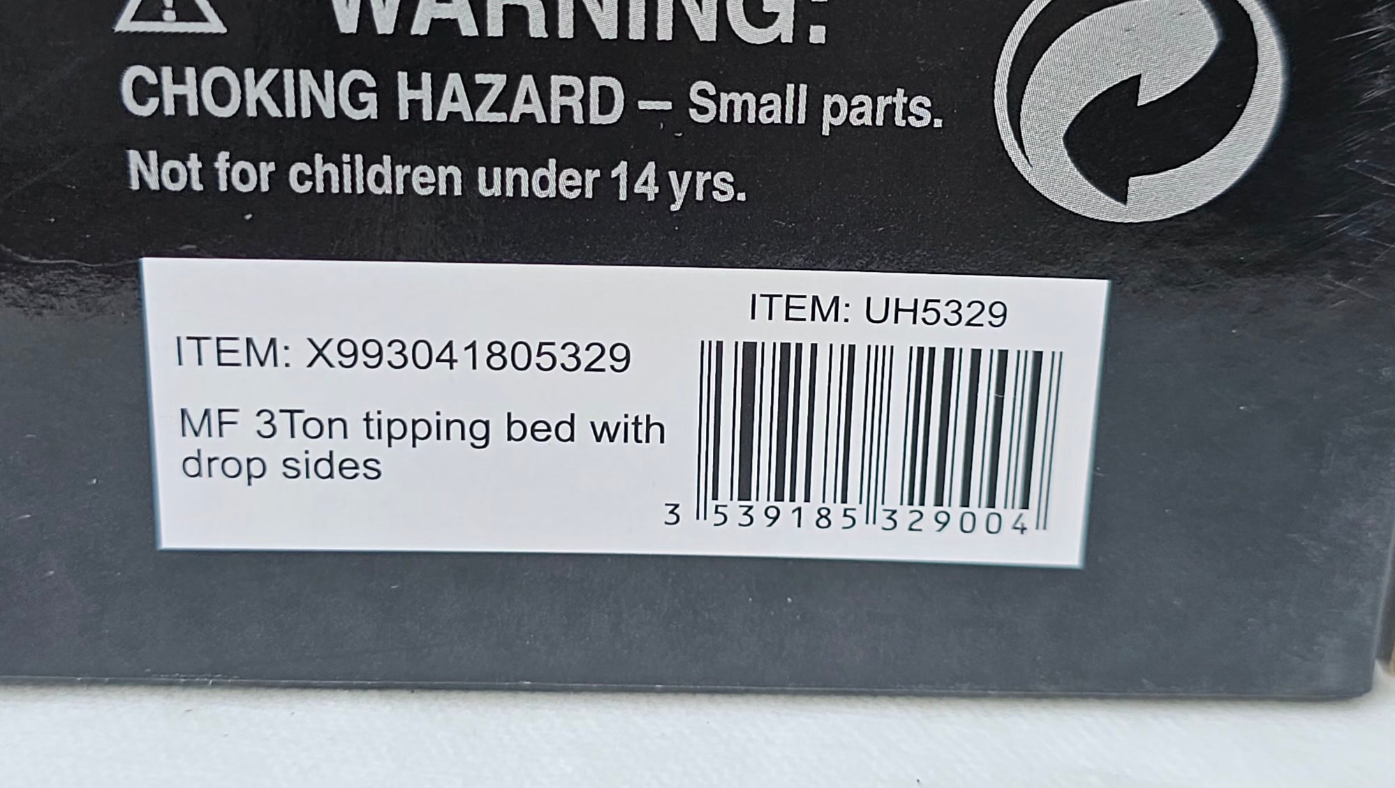 Universal Hobbies Massey Ferguson MF 3 Ton Tipping Bed With Drop Sides UH5329