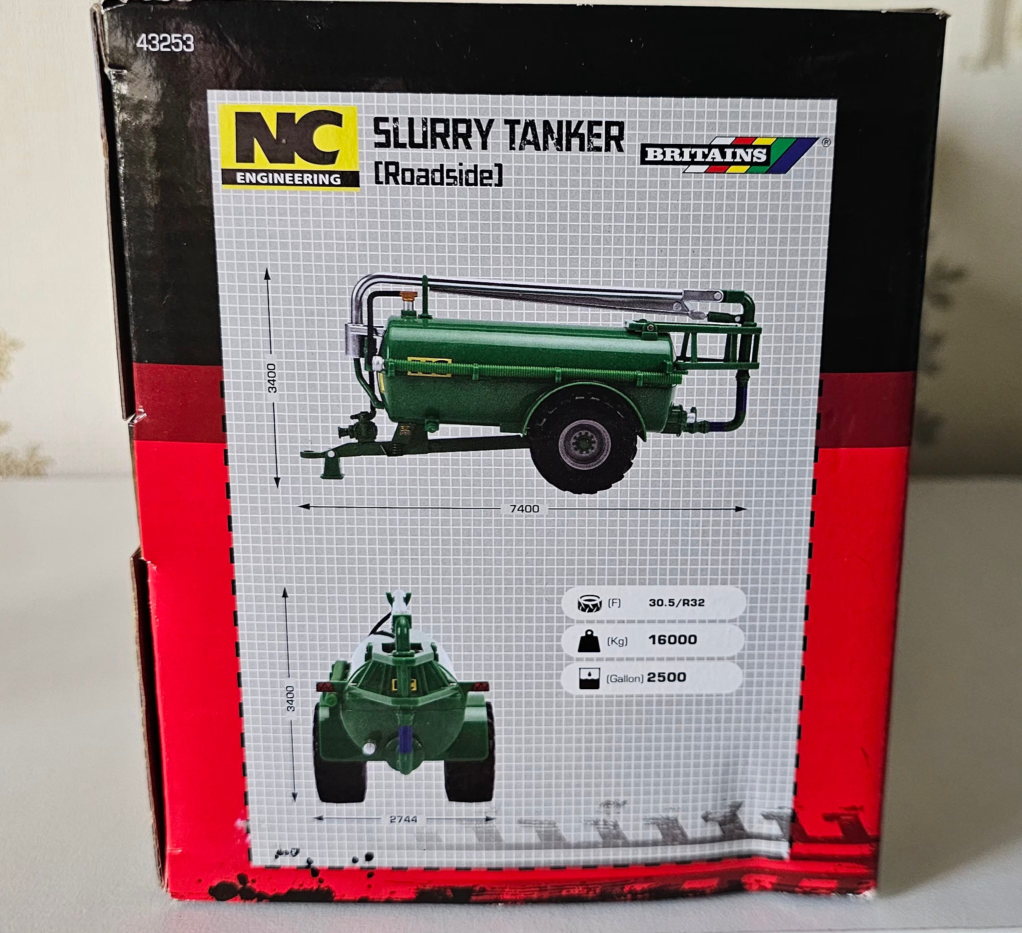 Britains NC Slurry Tanker Green 43253