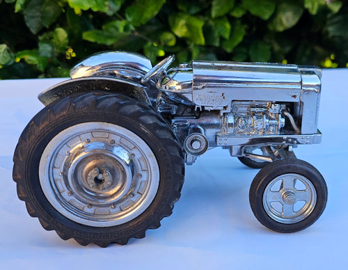 A Chad Valley Fordson Major DDN Tractor Rare Chrome Version