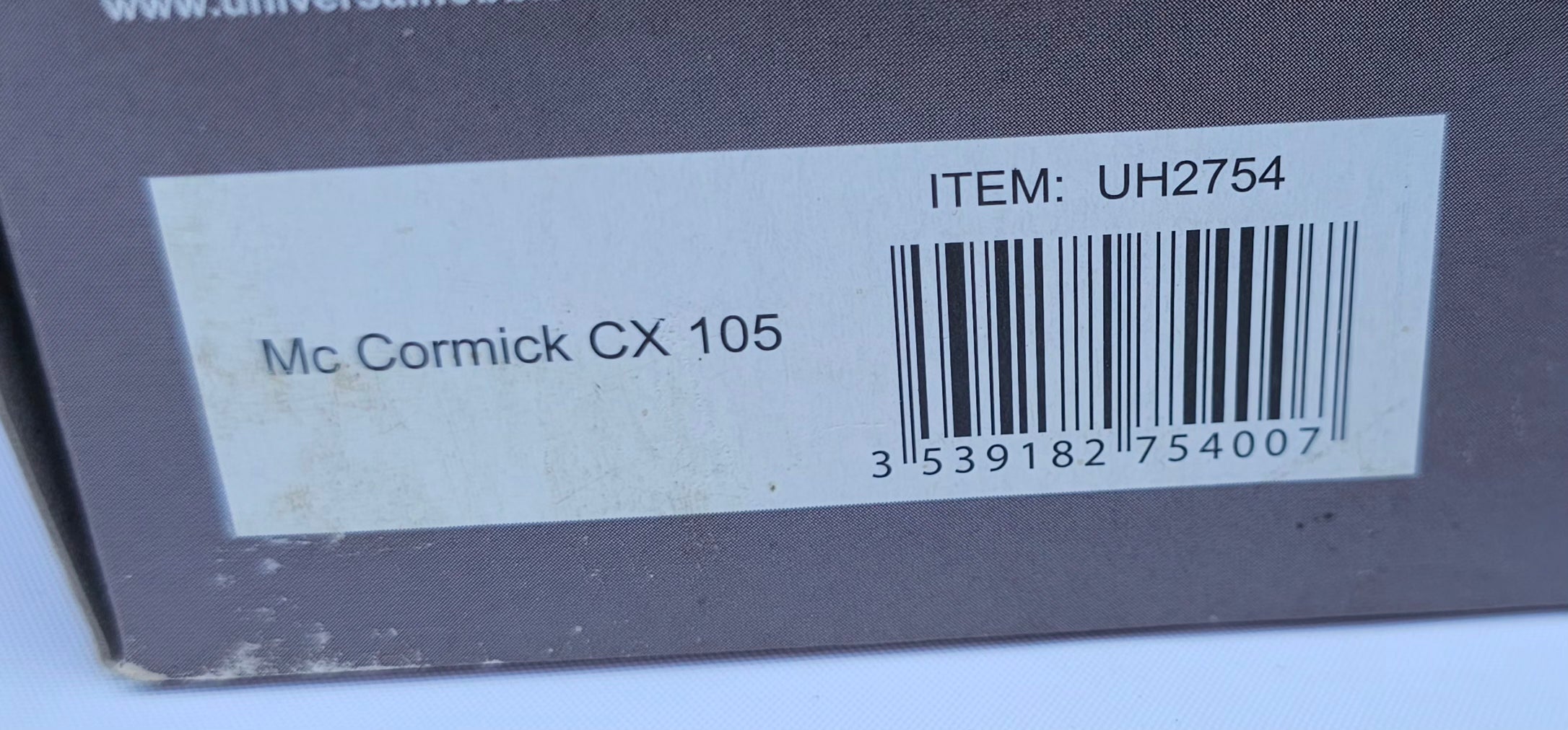 Universal Hobbies McCORMICK CX 105 Tractor Dealer Box UH2754