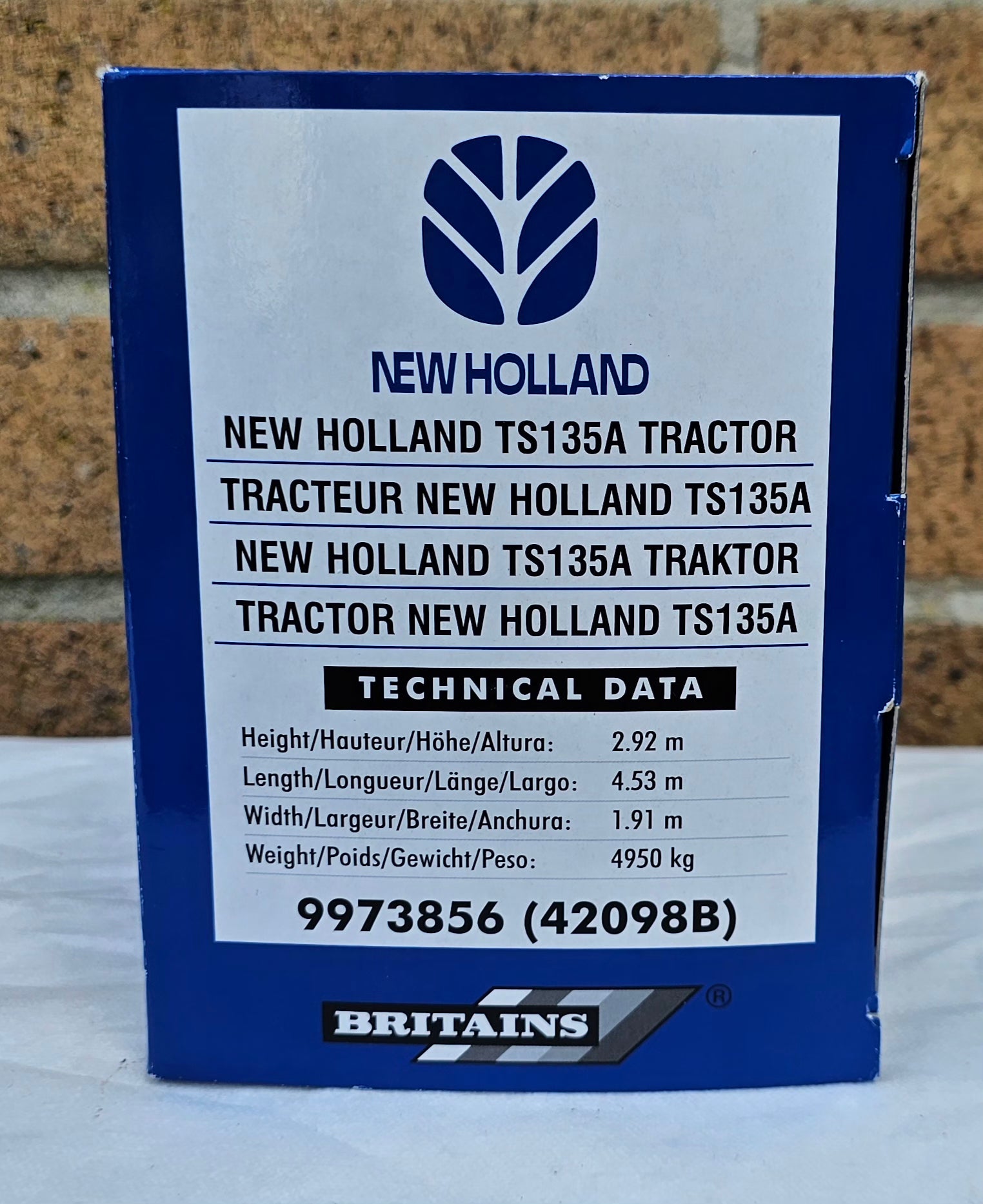 Britains New Holland TS135A Tractor Dealer Box 42098B