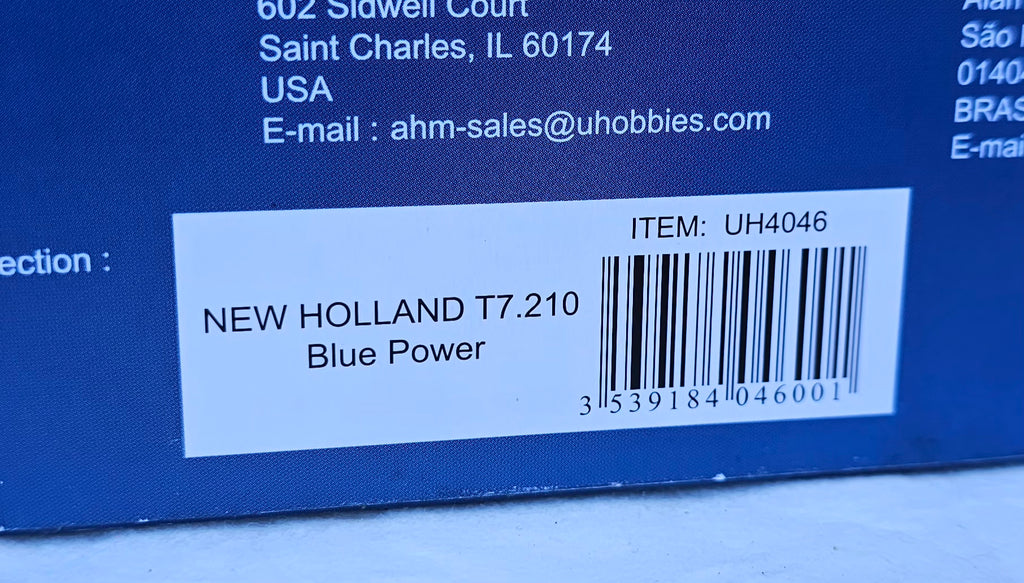 Universal Hobbies New Holland T7.210 Tractor Blue Power UH 4046